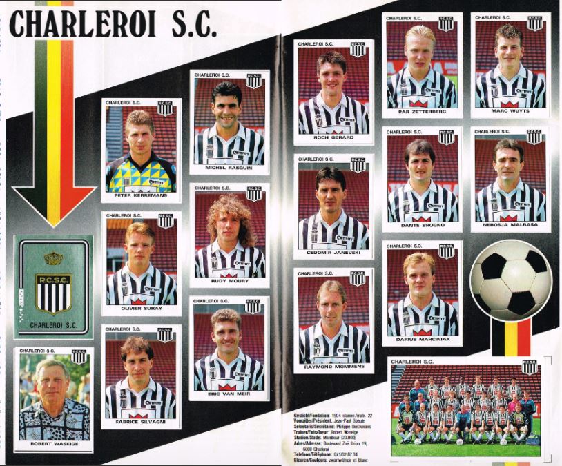 Fanion Football SC Charleroi – Club Belge – Noir – Très Bon état