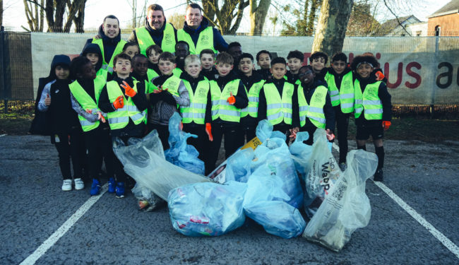 Les U8 et U9 se mobilisent pour l’environnement avec BeWapp